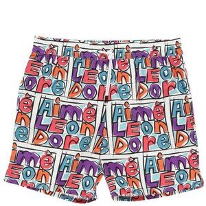 AIMÉ LEON DORE SWIM TRUNKS IN CRAYON PRINT